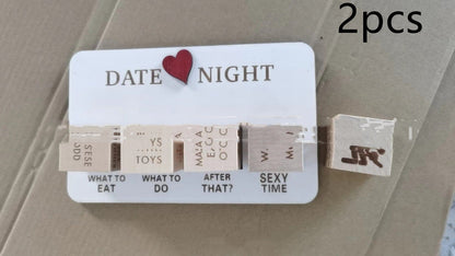 Wooden Date Night Dice Modern Minimalist