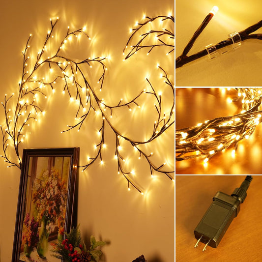 Twilight Rattan Lights - LED String for Holiday & Room Decor