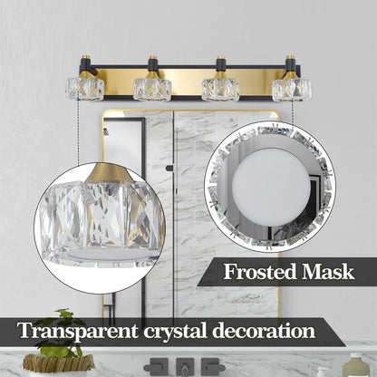 LustraGlow - 4-Light Crystal Vanity Fixture