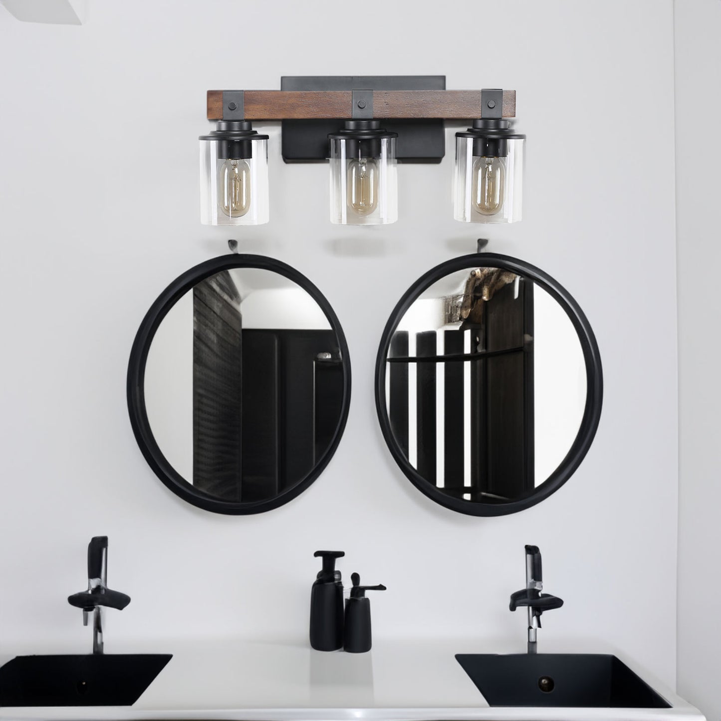 Rustora - 3-Light Farmhouse Vanity Bathroom Fixture