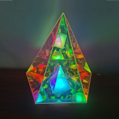 AuroraGlow Pyramid Lamp - Colorful LED Mood Light