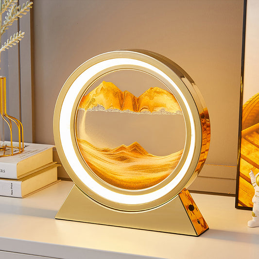 SandGlow - Sand Art Table Lamp with LED Light