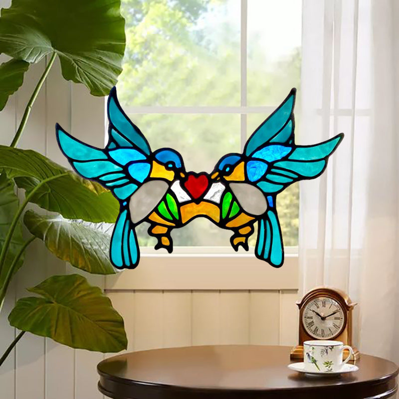 NatureGlow - Double-Sided Bird Pendant Window Ornament