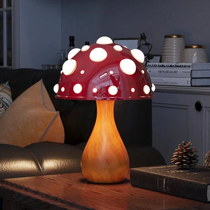 GlowMita - Amanita Mushroom Desk Lamp with LED Light