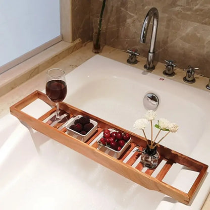 BambooBath Caddy - Extendable Bamboo Bathtub Shelf