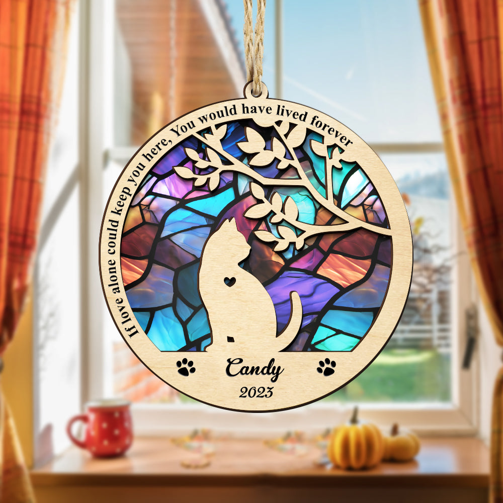 Personalized Cat Memorial Suncatcher