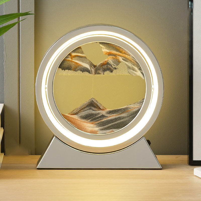 SandGlow - Sand Art Table Lamp with LED Light