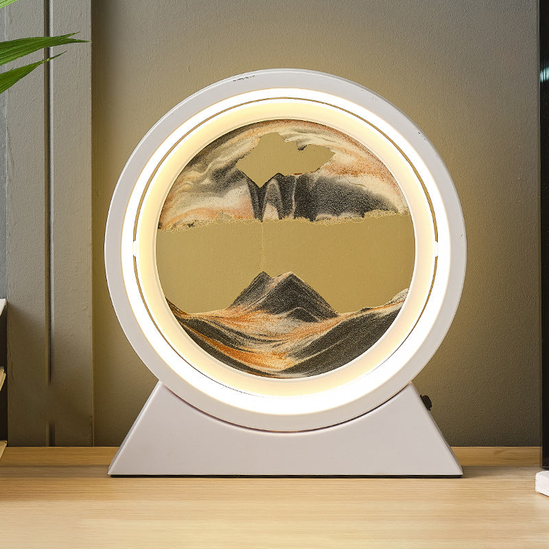 SandGlow - Sand Art Table Lamp with LED Light