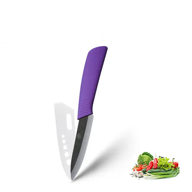 ZenChef Ceramic Knife Set - Kitchen Knives with White Zirconia Blades