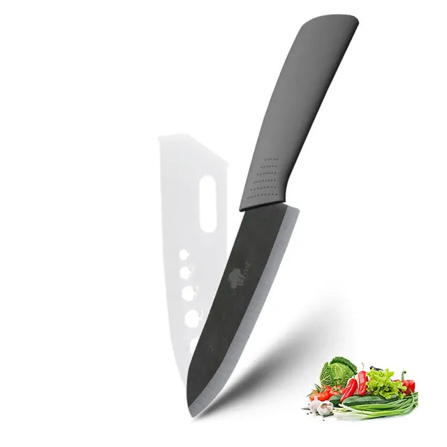 ZenChef Ceramic Knife Set - Kitchen Knives with White Zirconia Blades