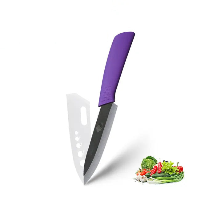 ZenChef Ceramic Knife Set - Kitchen Knives with White Zirconia Blades