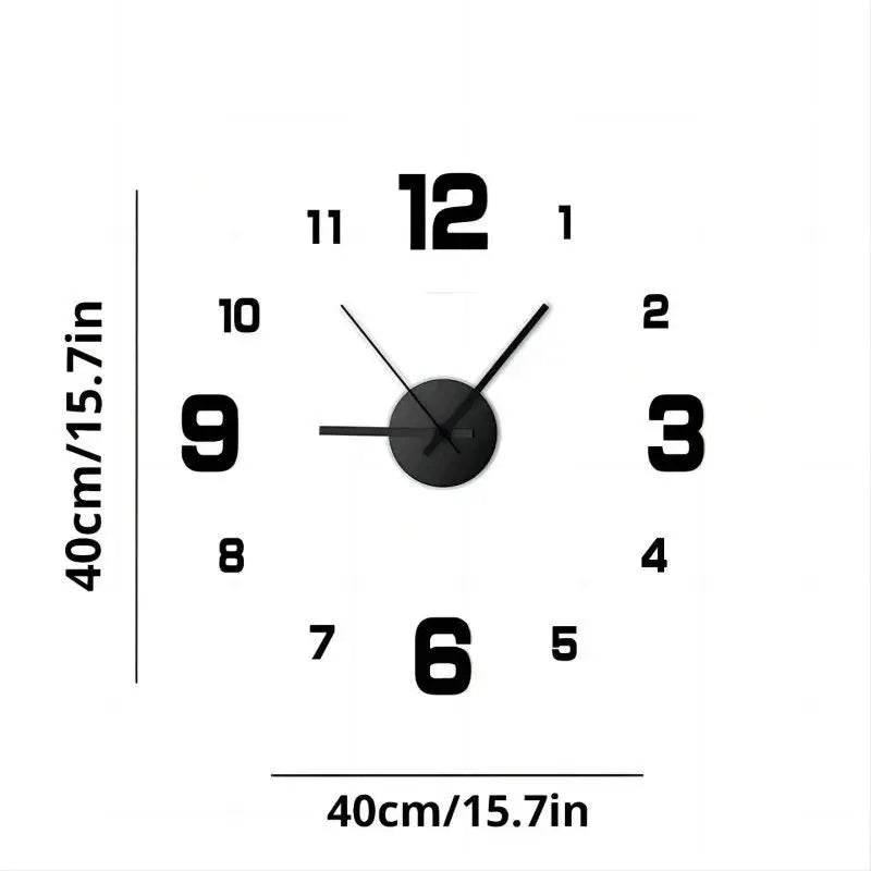 DecoraClock DIY Wall Clock - Frameless Silent 3D Design