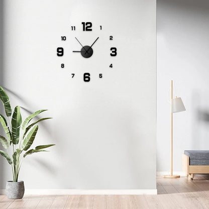 DecoraClock DIY Wall Clock - Frameless Silent 3D Design