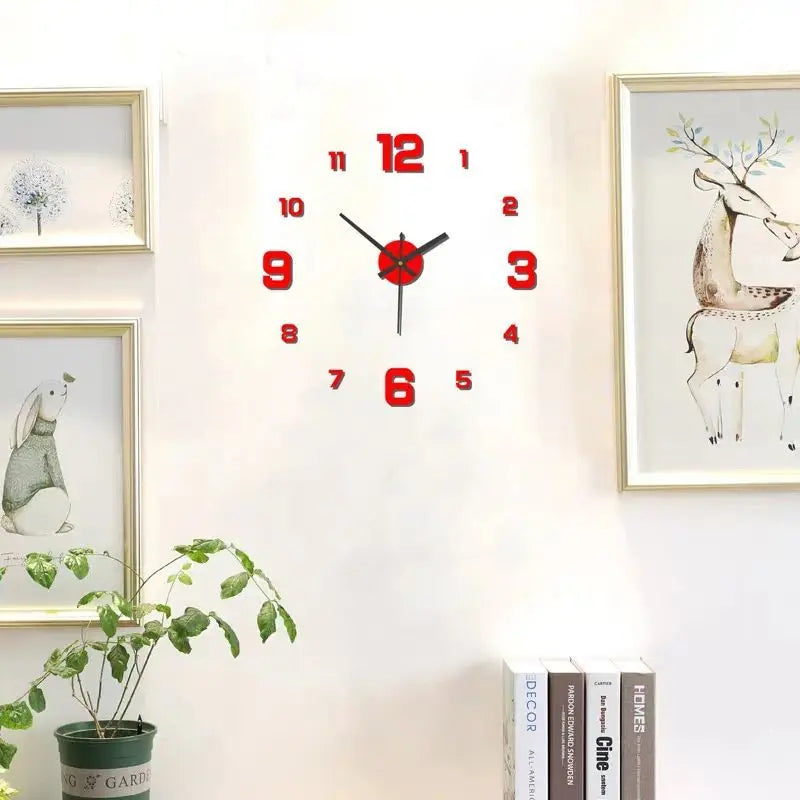 DecoraClock DIY Wall Clock - Frameless Silent 3D Design