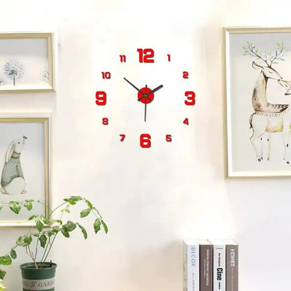 DecoraClock DIY Wall Clock - Frameless Silent 3D Design