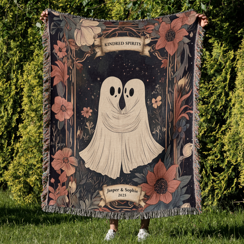 Custom Kindred Spirits Ghost Woven Blanket