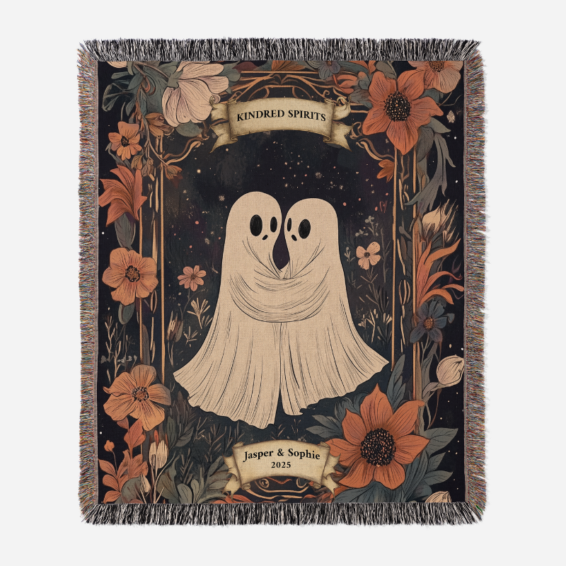 Custom Kindred Spirits Ghost Woven Blanket