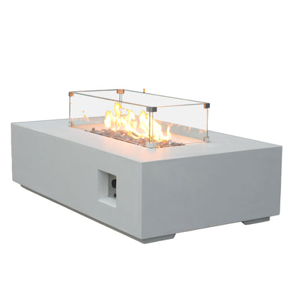 LuxeHearth – 52" Rectangle Propane Fire Pit Table