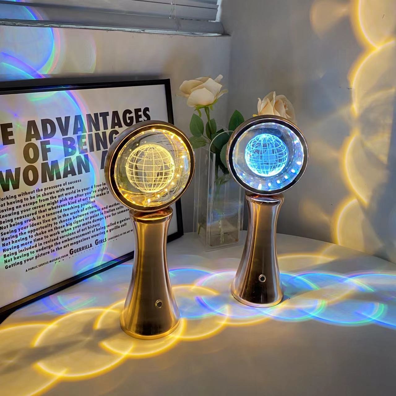 AuraSphere - 3D Crystal Globe RGB Lamp