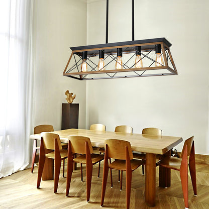 Rustique - Farmhouse 5-Bulb Walnut Chandelier