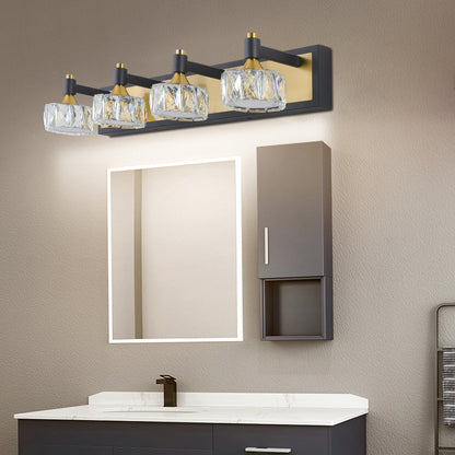 LustraGlow - 4-Light Crystal Vanity Fixture