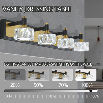 LustraGlow - 4-Light Crystal Vanity Fixture