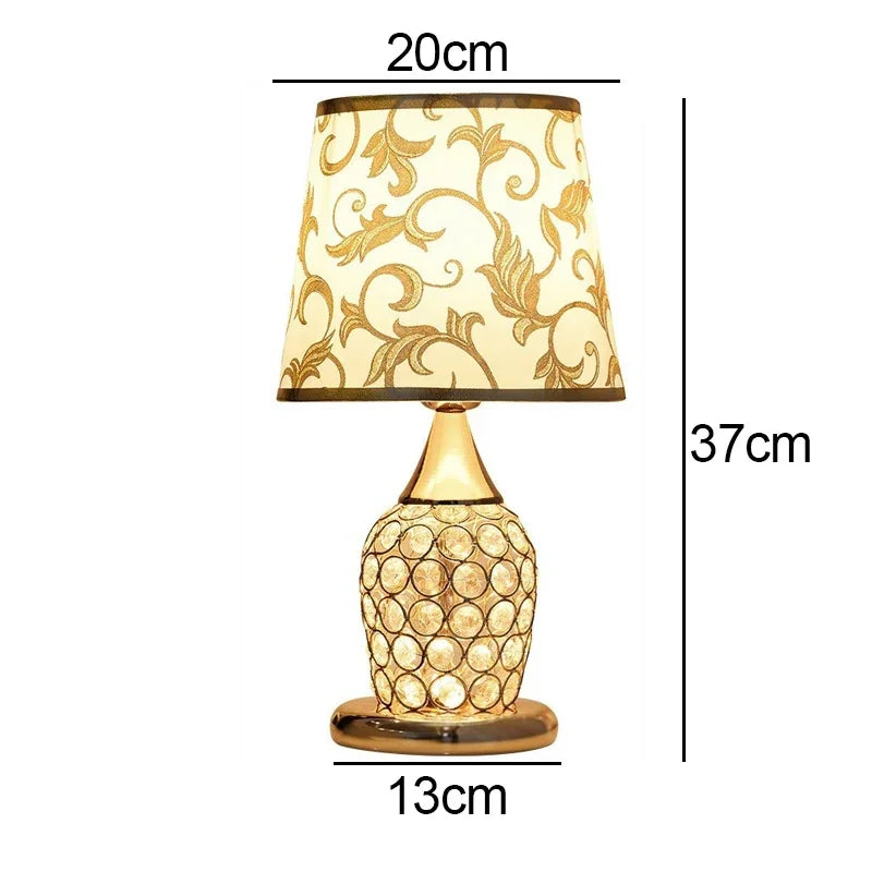 Svelture - European Crystal Table Lamp for Bedrooms