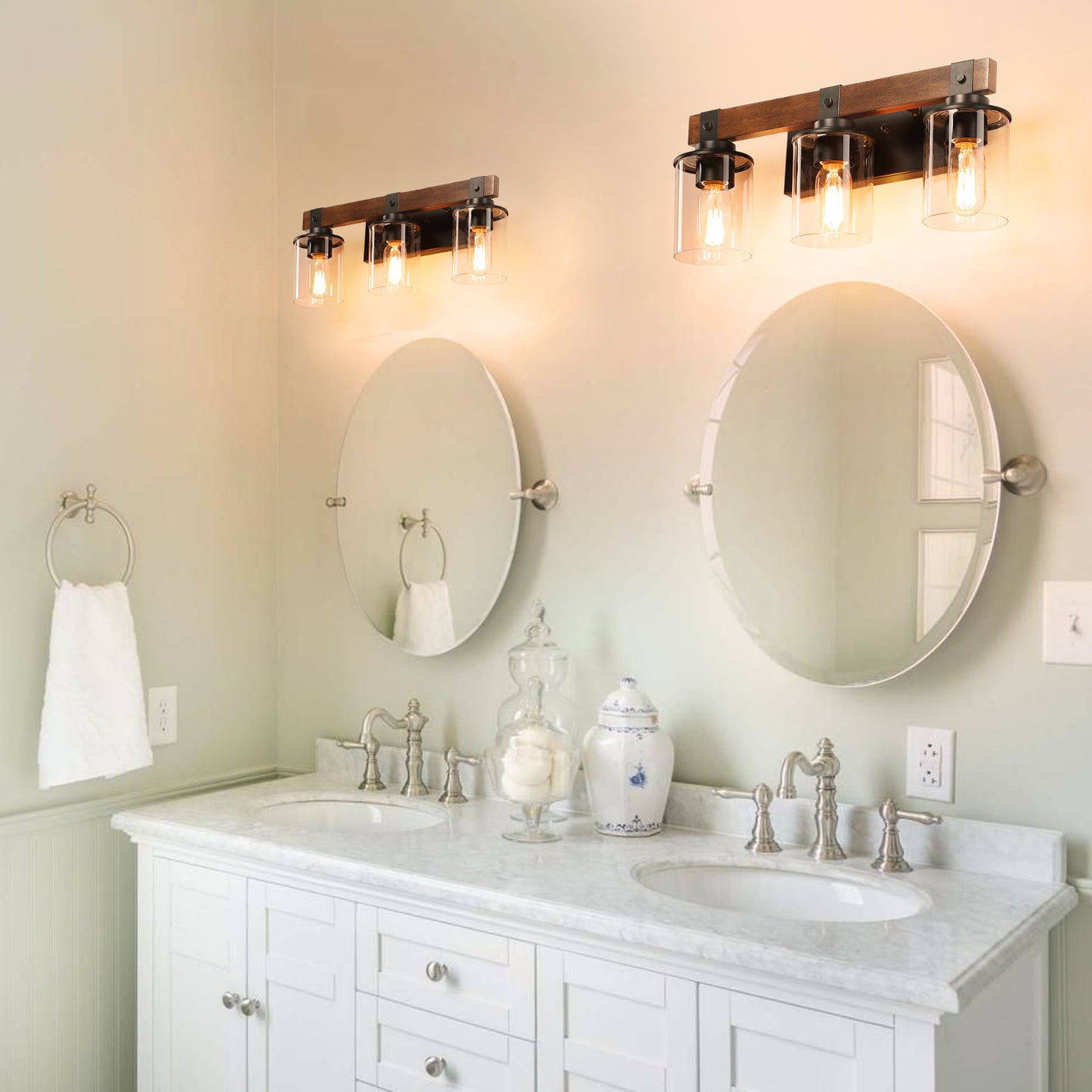 Rustora - 3-Light Farmhouse Vanity Bathroom Fixture