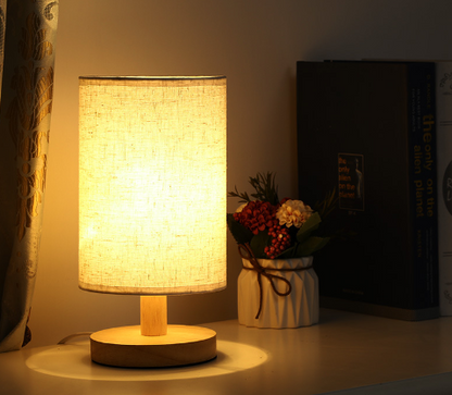 Luminio Table Lamp - USB-Powered Linen Night Lamp