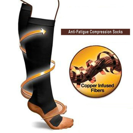 SootheFlex - Copper Compression Socks for Anti-Fatigue Support