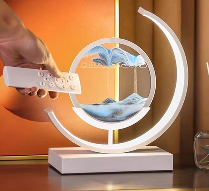 SereneFlow Lamp - 3D Moving Sand LED Table Lamp