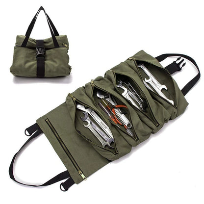 ToolGuard - Multi-Purpose Tool Roll Organizer with Zipper Pockets