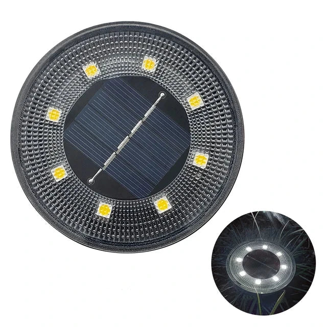 GlintGlow - Solar LED Ground Lights, IP68 Waterproof Outdoor Path Lighting