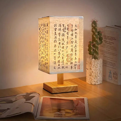 ZenLight LED Table Lamp - USB-Powered Fabric Bedside Light