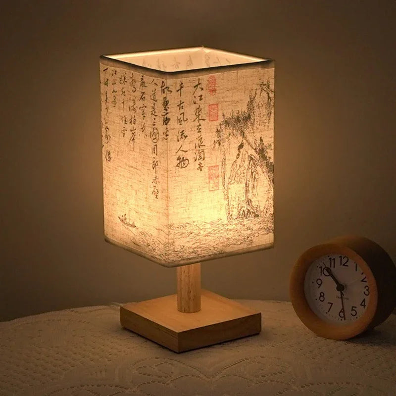 ZenLight LED Table Lamp - USB-Powered Fabric Bedside Light