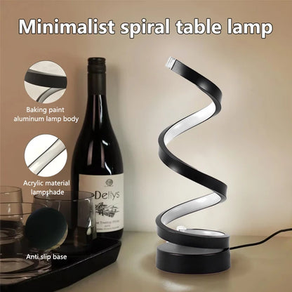 LumoSpire - Modern LED Spiral Table Lamp