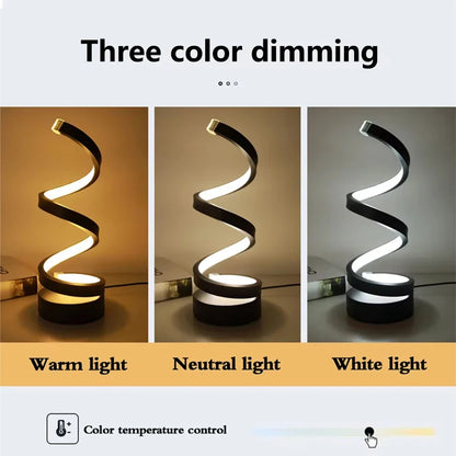 LumoSpire - Modern LED Spiral Table Lamp