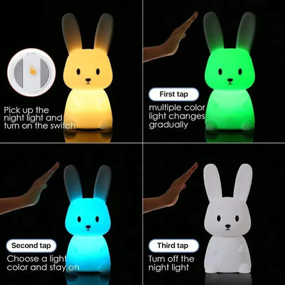 BunnyGlow Lamp - Touch Control LED Rabbit Night Light