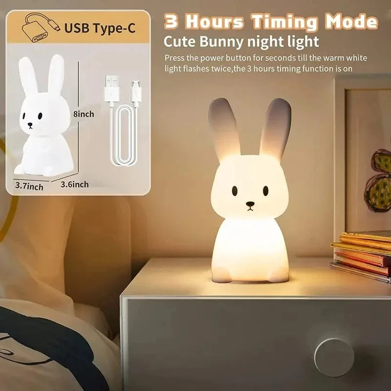 BunnyGlow Lamp - Touch Control LED Rabbit Night Light