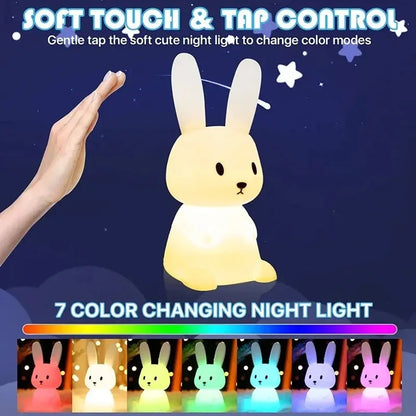 BunnyGlow Lamp - Touch Control LED Rabbit Night Light