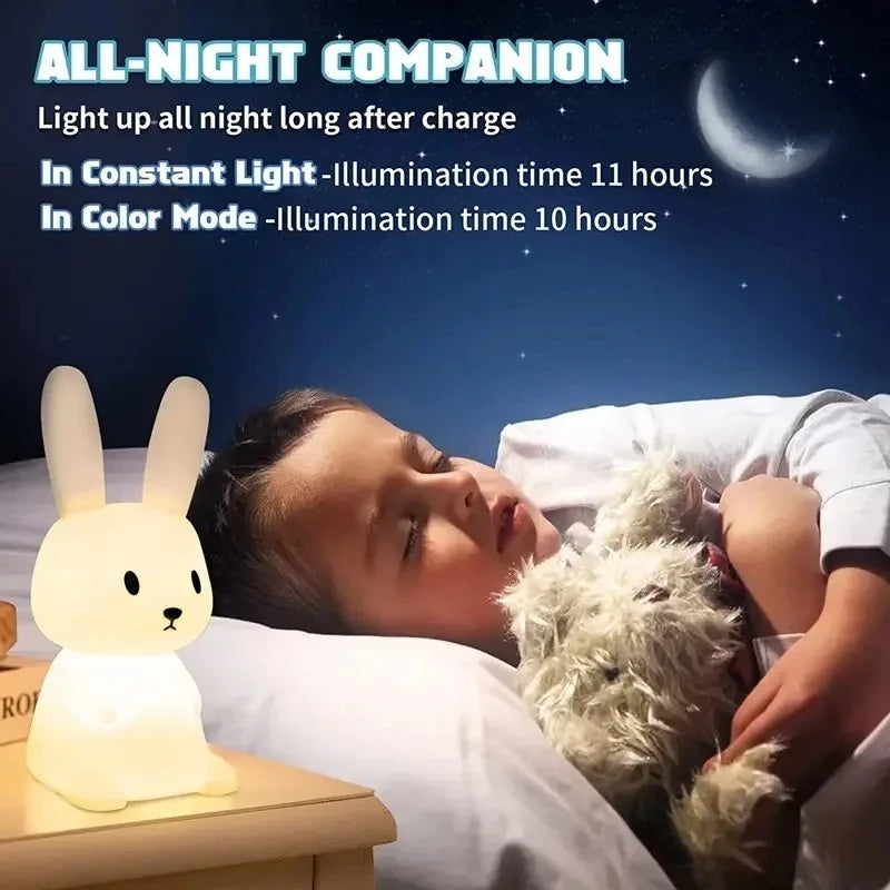 BunnyGlow Lamp - Touch Control LED Rabbit Night Light