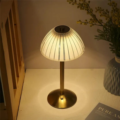 LuxeGlow Touch Lamp - Rechargeable LED Night Light