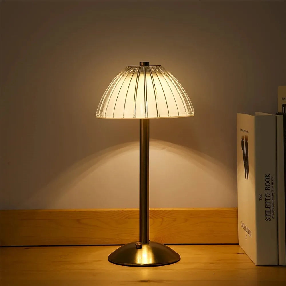 LuxeGlow Touch Lamp - Rechargeable LED Night Light