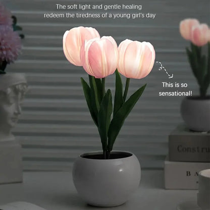 BlossomGlow LED Tulip Lamp - Decorative Flower Night Light