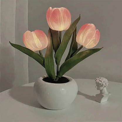 BlossomGlow LED Tulip Lamp - Decorative Flower Night Light