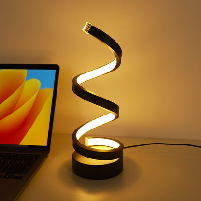 LumoSpire - Modern LED Spiral Table Lamp