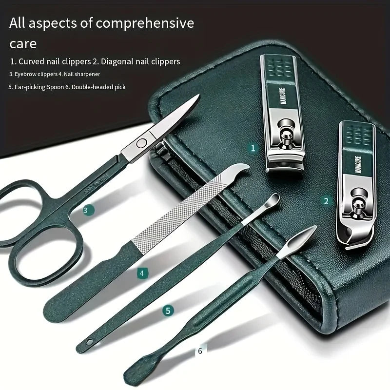 NailEase - 6-Piece Luxury Manicure & Pedicure Kit