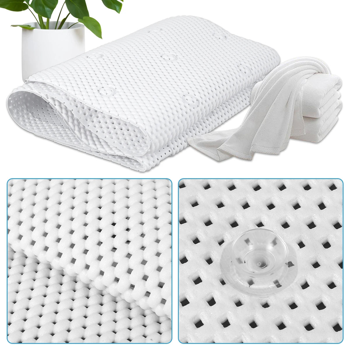 AquaLuxe Full Body Bath Cushion - Non-Slip Spa Pillow with Suction Cups