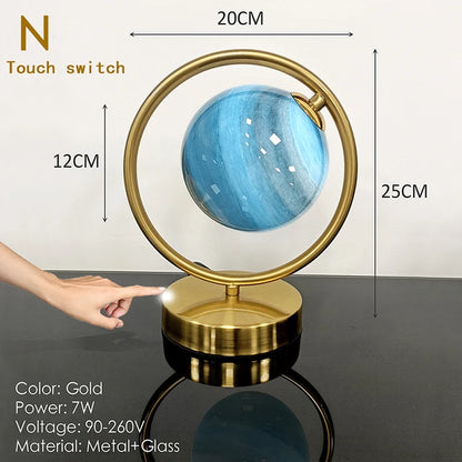 GlowSphere - Nordic Glass Ball Desk Lamp