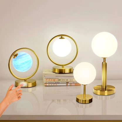 GlowSphere - Nordic Glass Ball Desk Lamp